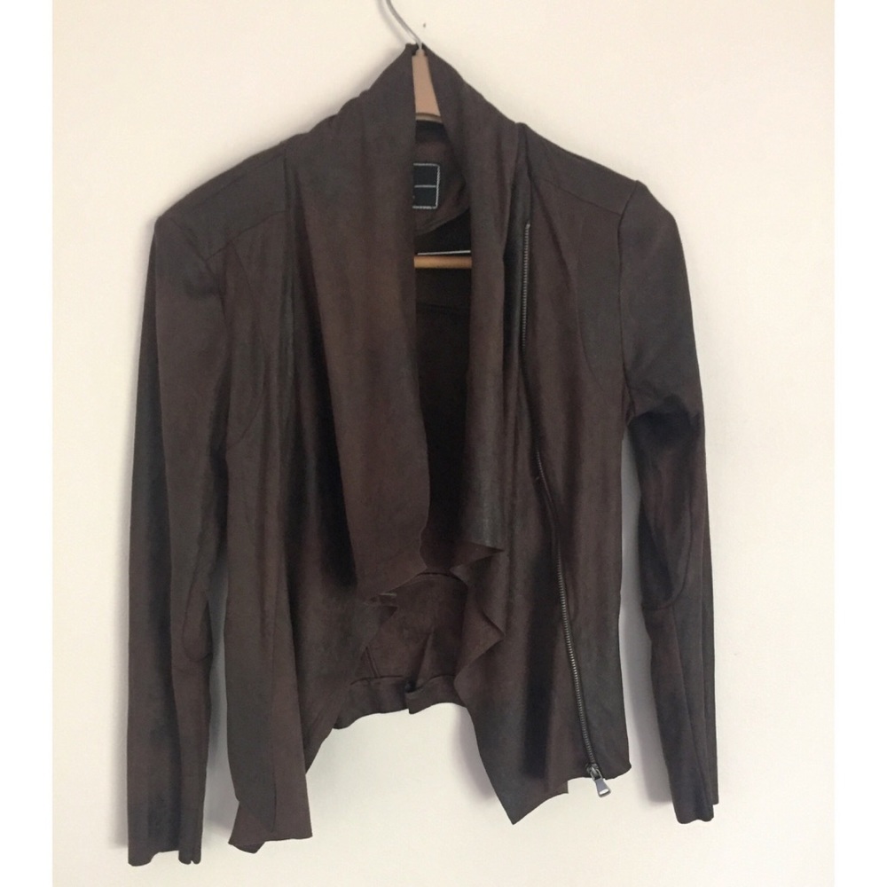 BNCI by Blanc Noir Vegan Suede Drape Jacket